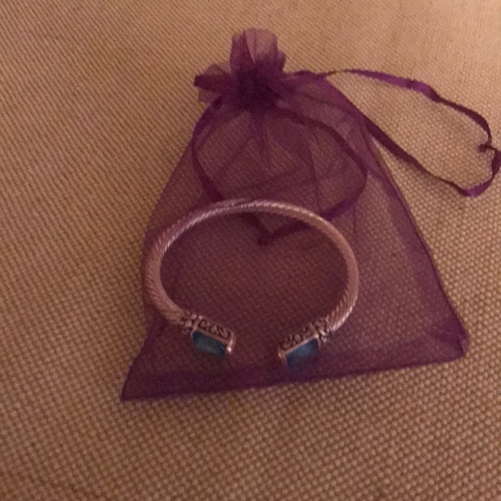 Blue Open Bangle - Picture 2 of 2
